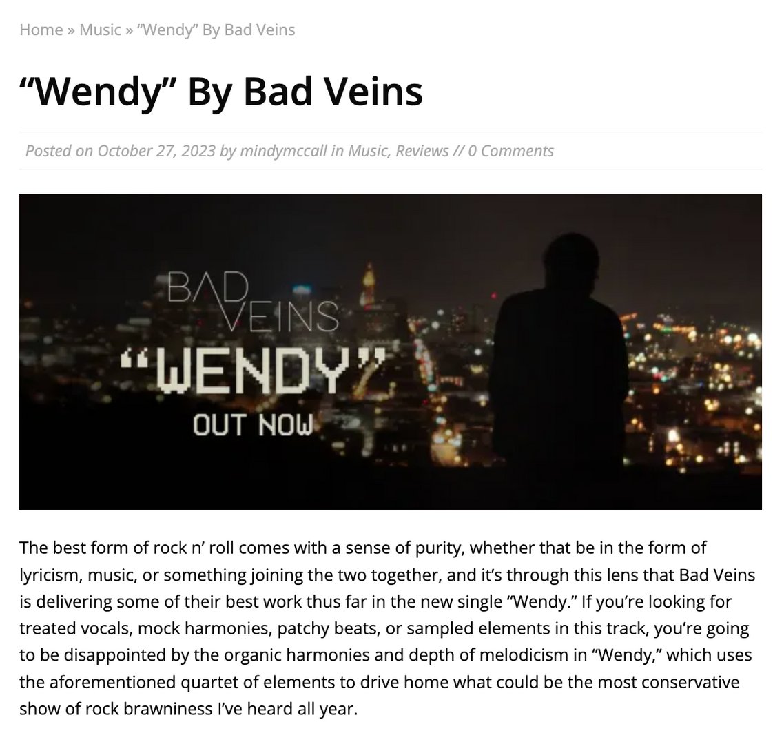 Thank you Mindy McCall from @IndiePulseMusic Magazine for all the support and featuring my new single #Wendy!

Read the article here: bit.ly/3s76Smv
