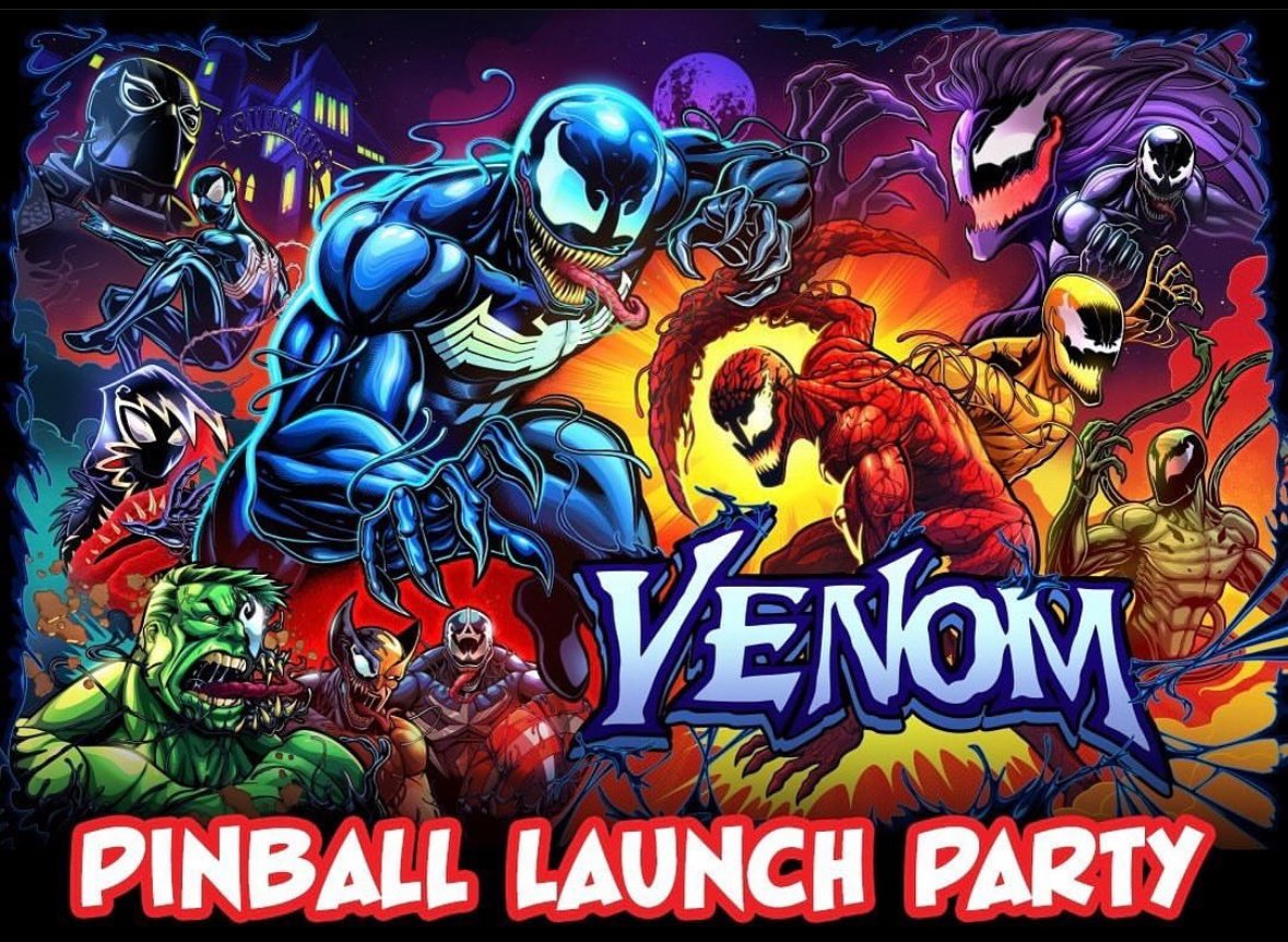 Women’s Venom Launch Party tomorrow at GoodTimez! Signup at 12p, play begins at 1p. Entry fee $10, games will be on free play. Free if you played in our Bi-Weekly tournament on 10/30 or if you’re a first time local. #sternarmy #venom #marvel  #pinball #pinballmap #sternpinball