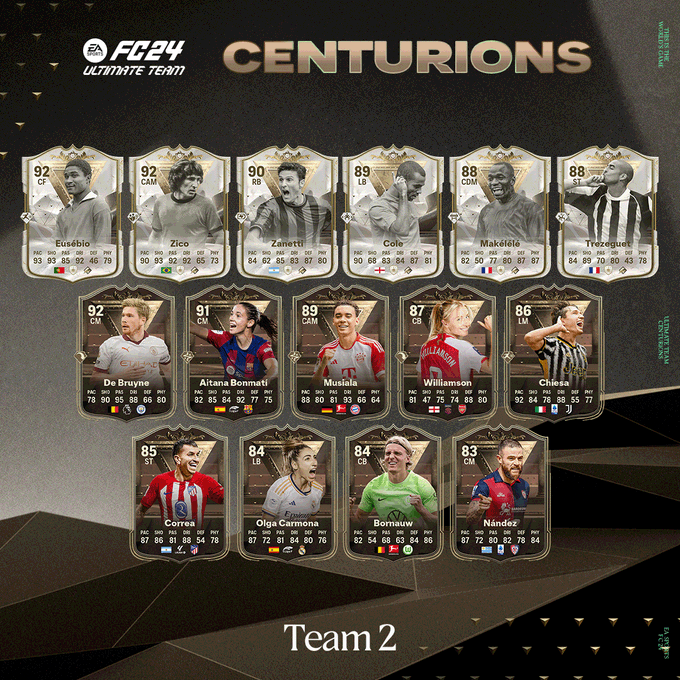 TKO_GamingClub's tweet photo. 🚨 CONTENIDO DE HOY 🚨

- TEAM 2 Centurions 🆕
- Nuevo héroe Francescoli en sobres
- SBC Vidic Centurions 🇷🇸
- Desafío de centurions 4 ✨
- Nueva evolución gratuita: Delantero centro 🎯

#EAFC24 l #FC24 l #CENTURIONS https://t.co/bCOtLCvqcj