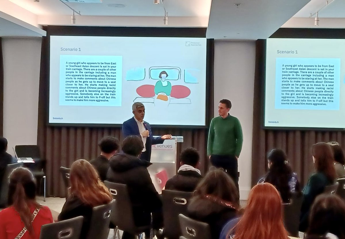 IBVprev's tweet photo. Our Co-Exec Director @andyfearn joined by the @mayoroflondon today as we delivered our Active Bystander Training with the brilliant young people from the Future Leaders Programme, all supported by the Mayor's #SharedEndeavourFund https://t.co/4E1X9cHfiZ