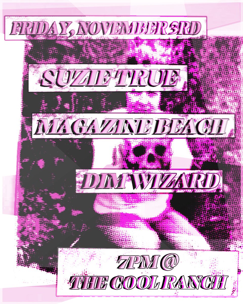 Dim Wizard rocks DC tonight at the Cool Ranch with BIG FAVS @suzietrueband & @magazinebeans!! Doors at 7pm! We're on first! DM for address! BYOB. C U SOON!! 🎟: link.dice.fm/suzietrue_11_3… 📸: 11/1 @ottobuddy by @alecpugliese