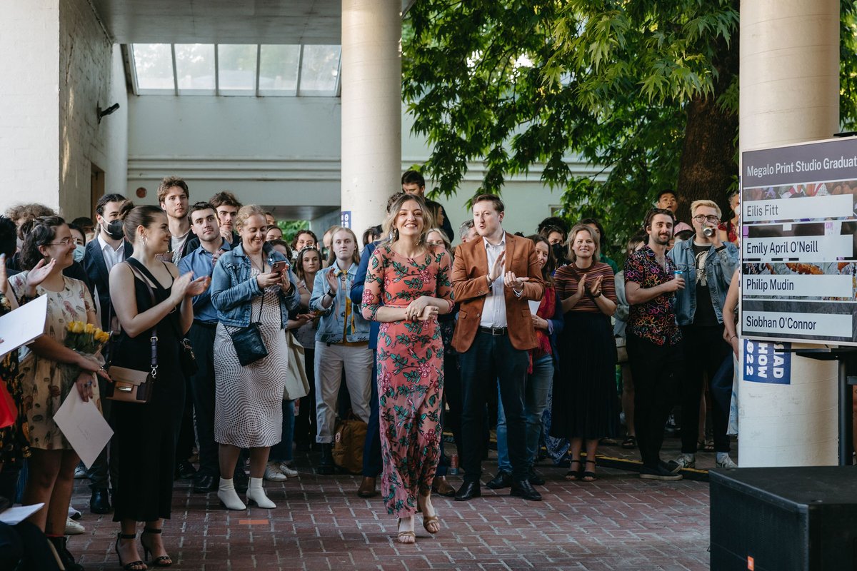 2023 Graduating Exhibition Official Opening 6pm Fri, 01 Dec 6.30pm Emerging Artist Support Scheme Awards announced. Exhibition: 02 - 10 Dec.10am - 4pm gradshow.com.au Online Catalogue (live on 01 Dec) Image: from 2022 Grad Exhibition opening. Photo: Gemma Fischer