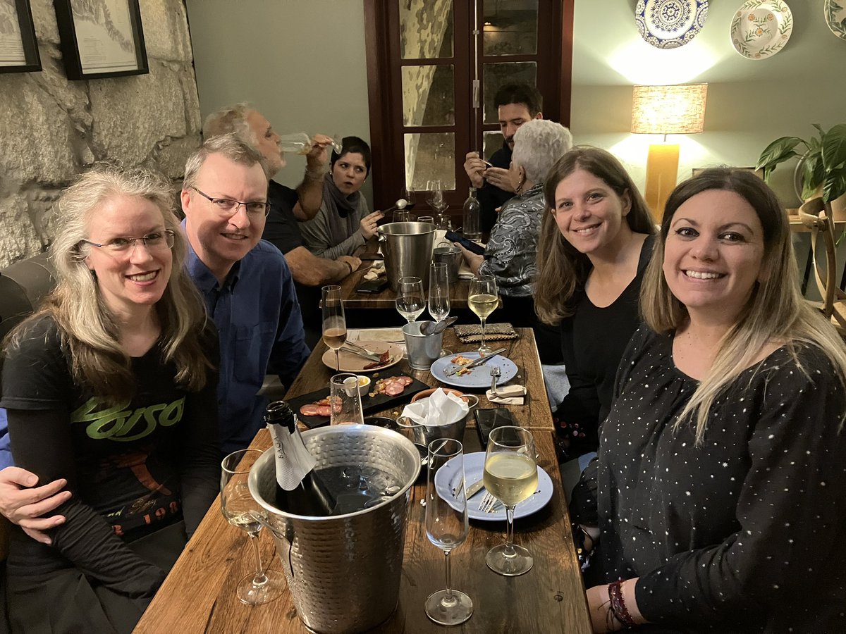 PoisonedLockett's tweet photo. Fabulous night out in the beautiful Portuguese city of Porto last night with hubby @grahamneedham &amp; our wonderful friends @itsalltriptome 🥰 Catching up over a bottle (or three) of wine while sheltering from the wild stormy weather outside ☔️🍷🤗💚 https://t.co/kNhaU93zjn