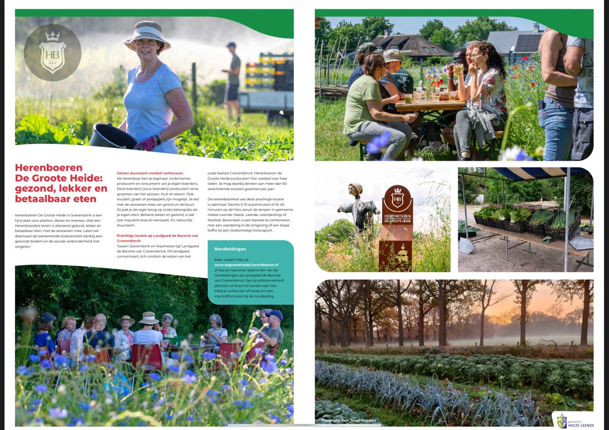 HBDeGrooteHeide's tweet photo. DUURZAAMHEIDSKRANT
In de (tweede) Duurzaamheidskrant van Gemeente Heeze-Leende staan maar liefst twee pagina's over onze boerderij: gezond, lekker en betaalbaar eten. Nieuwsgierig? Kom dan naar een rondleiding en/of neem een proefabonnement.
 https://t.co/iVqoLjJqjZ.... https://t.co/XBPM2Bk7Th