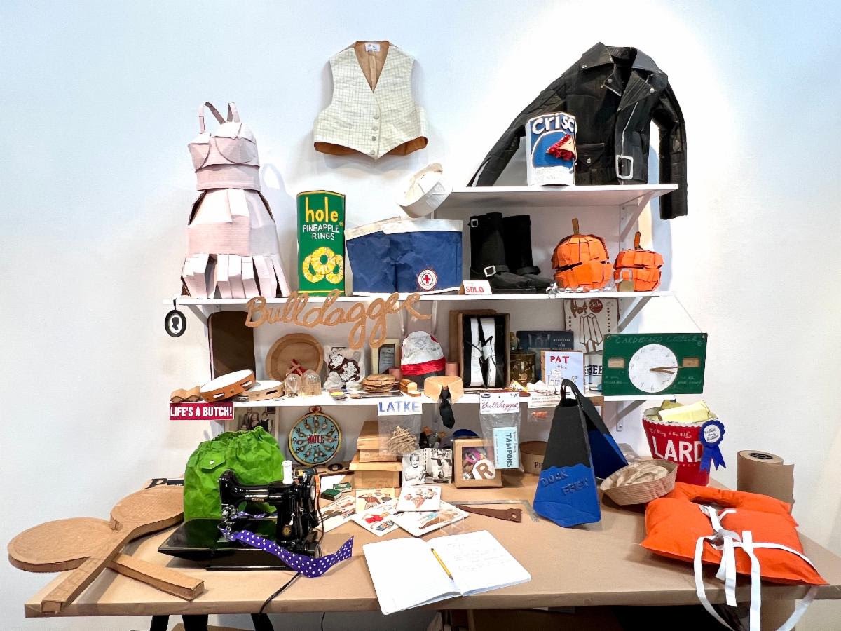 LAWeeklyArts's tweet image. Phranc's Queer Cardboard Fashion Sense. A butch lesbian who came out with gusto; a musician who started out punk but went folk; a sculptor who transforms cardboard into charming, meaningful objects. Craig Krull Gallery examines Phranc’s 40-year archive. laweekly.com/phrancs-queer-…