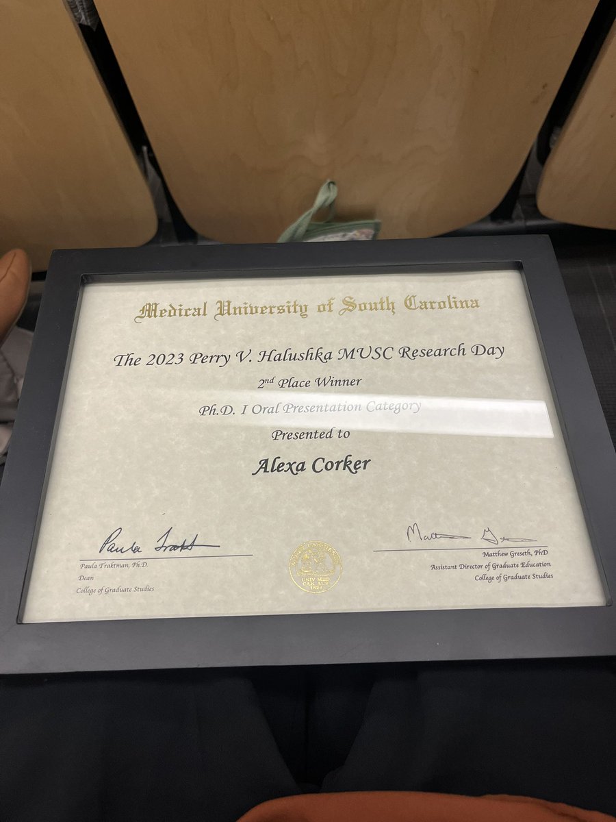 Two posters, an oral presentation, and @alexa_corker brought home an award. Research Day was a success!