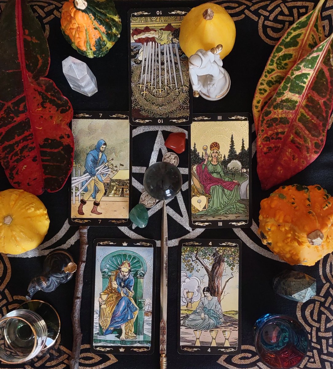 #Tarot2Day the #5CardDraw 
#November3rd #Tarot  #FamilySecrets
#TarotReading #Hekate #TripleGoddess
#PriestessSharon #RitualMagic #Lilith 
#DailyTarot  #WitchesLife #Witches 
#Heathens in the #Haus_der_Heiden 
#Covet #YayDeath & #AutumnVibes
#BlessedAndGrateful for #Fallporn