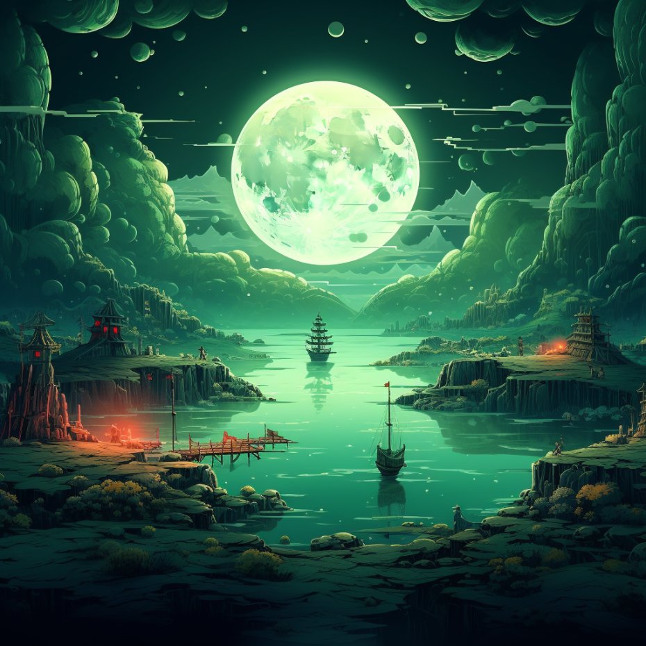 GameNameGen's tweet photo. Sea Green The Moon https://t.co/lexxHezxeb