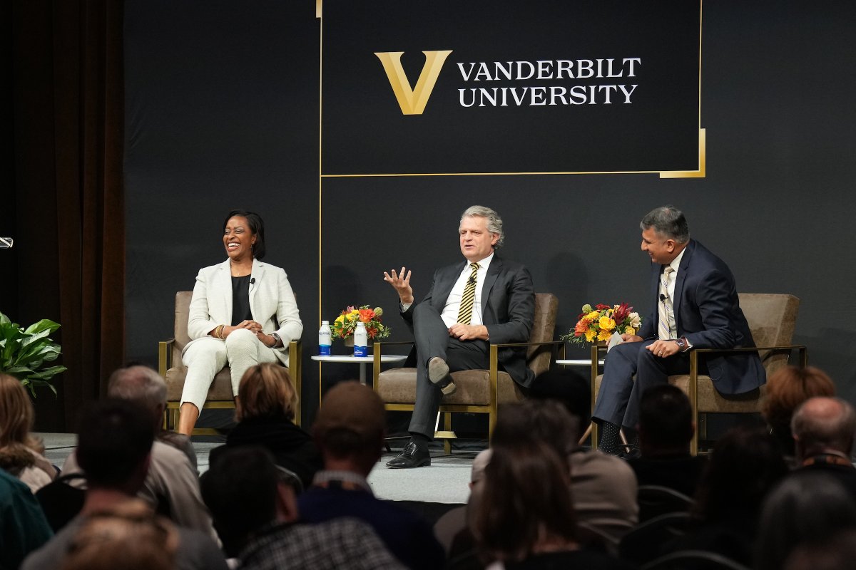 In a conversation with Chancellor Diermeier and @VandyAd Candice Storey Lee, guests heard from the Chancellor on the state of the university before learning more about #VandyUnited's mission to build the best student-athlete experience in college sports.