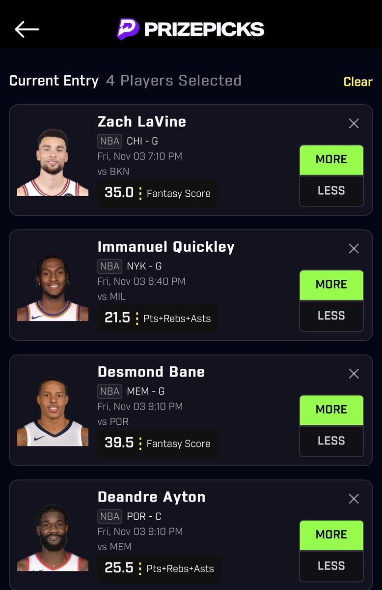 Furnacepicks's tweet image. Running this for protected slip on Prizepicks!

$100 to one person who likes + rts if it sweeps!