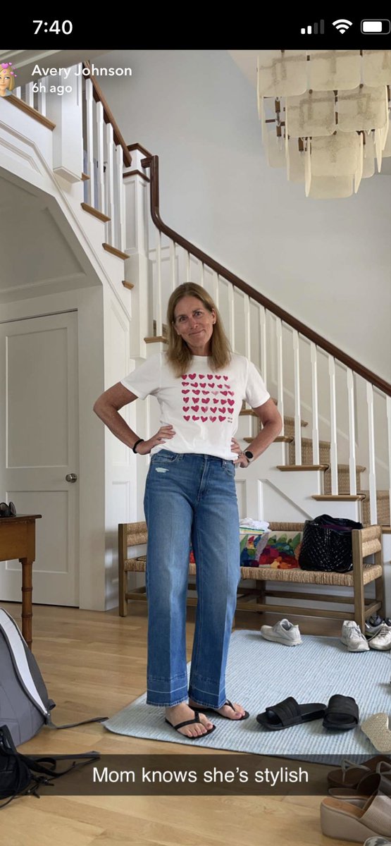 My wife looking like one of the girls