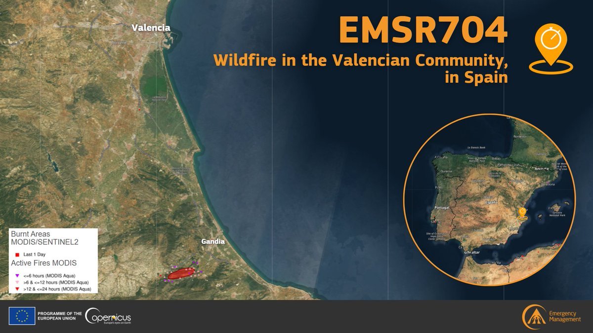 Dificil de entender que no se disponga de informes públicos periódicos, sobre el estado del incendio de #IFMontitxelvo mientras <a href="/CopernicusEMS/">Copernicus EMS</a> hace público "EMSR704 - Situational reporting" con gran detalle: rapidmapping.emergency.copernicus.eu/EMSR704/report… #IIFF