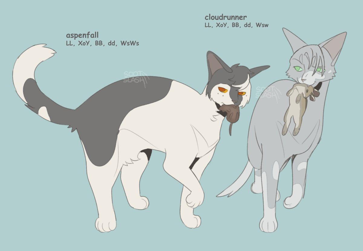 applefur, archeye, crowtail, ashfur, aspenfall, cloudrunner

#warriorcats