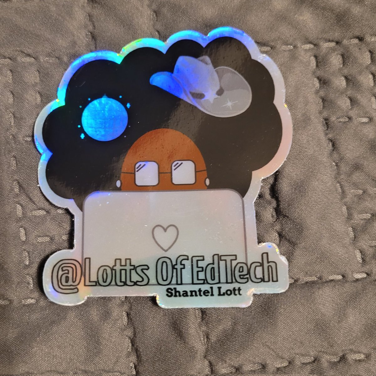 Have you ever seen an Beyonce Renaissance themed afro girl sticker? This is the cutest sticker I've ever received at a conference! Thank you @LottsOfEdTech!💜🩶 #GaETC23