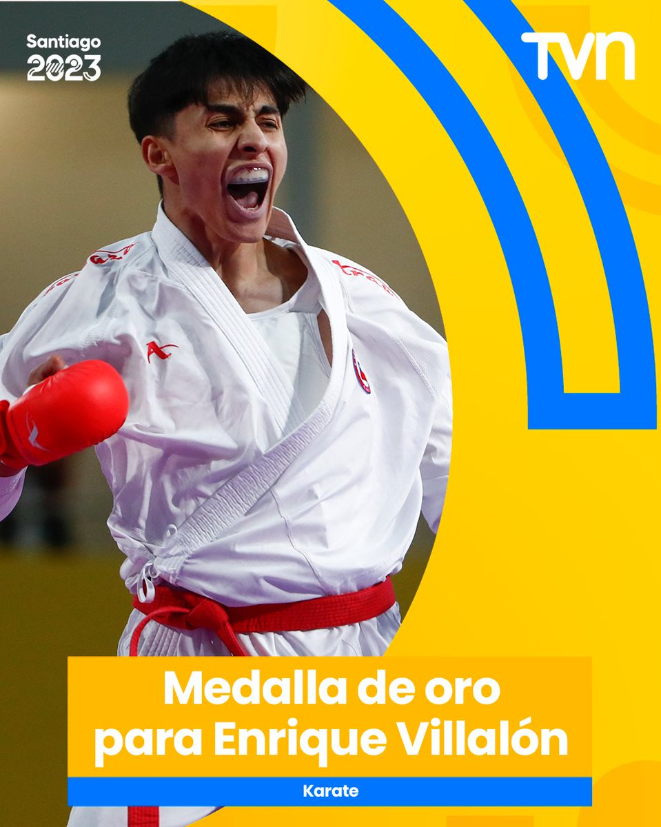 TVN's tweet photo. 🏅 #Santiago2023EnTVN 🏅 ¡GIGANTE EL TORBELLINO! 🌪️

Enrique Villalón logró el oro tras un intenso combate 💪 ¡Vamos @teamchile_coch! 🫶🩷 https://t.co/2KDfa4Ysog
