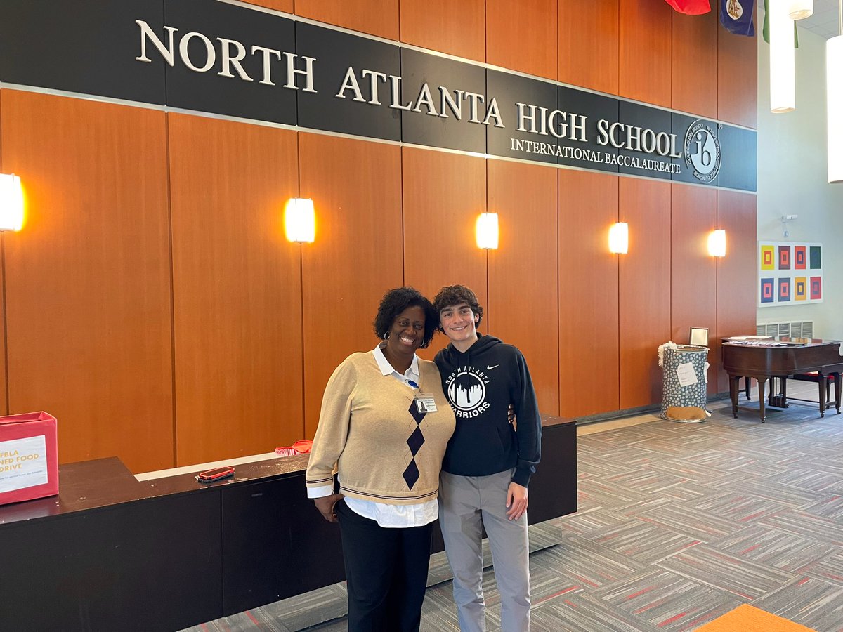 Today I enjoyed visiting North Atlanta High School! I got to see learning in action and even learned Chinese, but most importantly, I enjoyed lunch with senior Luke McCullough! Luke, thank you for the special invite and awesome tour!
