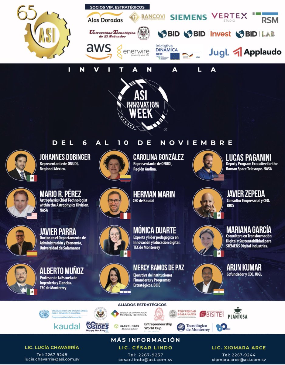 ciegokdr's tweet photo. Este lunes 6 inicia en la sede de la @UTECedusv el más importante evento de INNOVACION del país, la #AsiInnovationWeek, conferencistas nacionales e internacionales de nivel superlativo se encargarán de exponer temas relacionados. Más info 22679200 con Cesar Lindo. https://t.co/FMKSvqyYUt