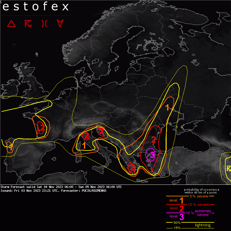 Definitely a high-end day tomorrow concerning severe weather. The highest potential for extremely severe storms will exist in a belt from NW Turkey through E Bulgaria to E Romania. Read more in the forecast: estofex.org/cgi-bin/polygo…