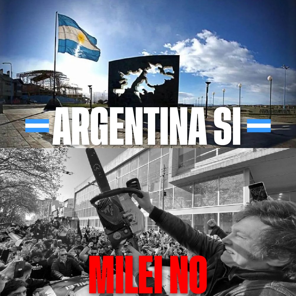 grcarmonac's tweet photo. Porque no queremos la entrega de #Malvinas. #NoAMilei

Porque no toleramos la privatización de nuestro mar y la destrucción de la iniciativa Pampa Azul #NoAMilei

Porque no hay derecho a que las empresas contaminen nuestros ríos #NoAMilei https://t.co/OiBC8qSE3i
