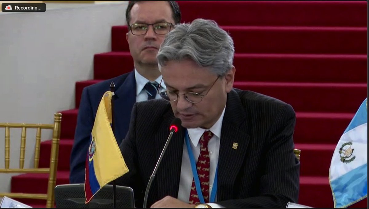 Las Embajadas del 🇪🇨 en 🇬🇹 y en 🇲🇽 participaron hoy conjuntamente como delegación ecuatoriana encabezada por el embajador Hernán Yánez, en la XXVIII sesión de la Conferencia General del OPANAL
 que se llevó a cabo hoy en Ciudad de Guatemala.