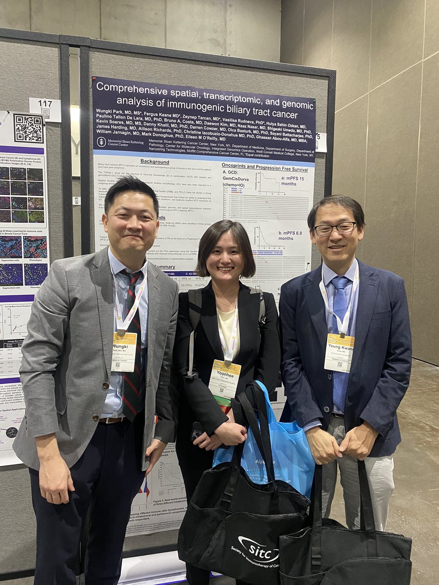 #BiliaryTractCancer is a rare disease with poor prognosis. GemCisDurva is a new standard Tx #TOPAZ1 No definitive markers for response and resistance. Seeking immune exclusion markers from diff cells (AOI) at diff regions (ROI) by spatial transcriptomics #SITC23 @EileenMOReilly