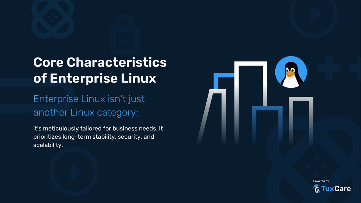 TuxCare_'s tweet image. 📚 What is Enterprise Linux? 🚀
Delve into the core characteristics, comprehensive support, and the art of balancing stability and innovation that define #EnterpriseLinux.
👇 To learn more about Enterprise Linux visit:
social.tuxcare.com/whatisenterpri…
#TuxCare