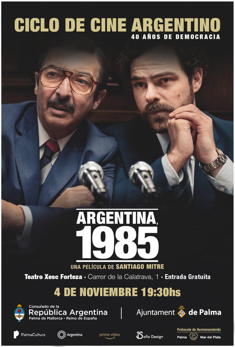 Si vols un pla alternatiu al mal temps... 🎬 Bon cinema!

📽 Argentina, 1985 (Cicle de cinema argentí)
📅 Dissabte, 4 de novembre ⌚ 19:30
📍 Teatre Xesc Forteza

#palma #participaciociutadana #ajuntamentdepalma