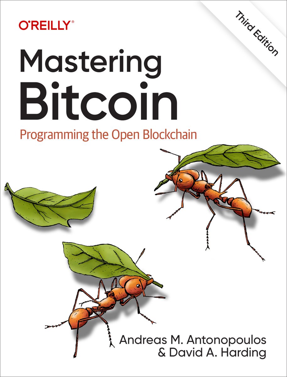 I'm pleased to announce that Mastering Bitcoin (3rd edition), co-authored by <a href="/aantonop/">Andreas (aantonop Team)</a> and myself, has been sent to the printer.  Ebooks should be available around Nov 15th.  Print books should be available by early December. dtrt.org/posts/mb3e-ann…  (1/8)