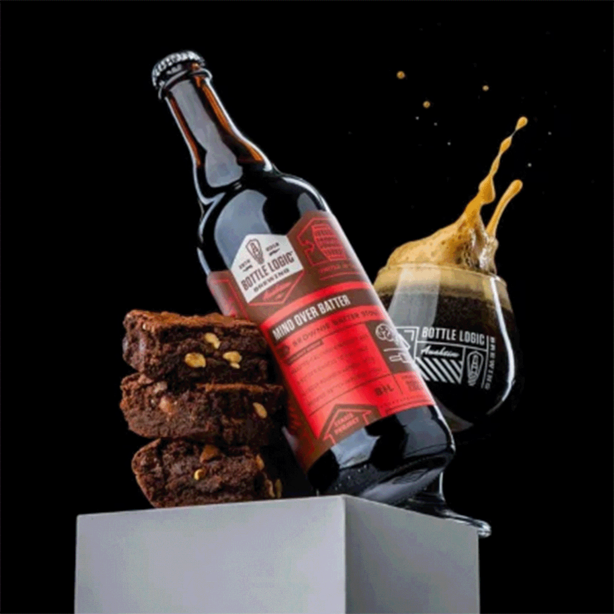 tumanstap's tweet image. Limited Release Draft: #BottleLogicBrewing Mind Over Batter (BBA walnut brownie-inspired Imperial Stout). Collab w/ #PontoonBrewing. Aromas of sweet, dark cacao, bourbon-soaked oak &amp;amp; walnut richness. Bitter baker's chocolate backbone; silky walnut finish. 📷 #BottleLogic #FoBAB