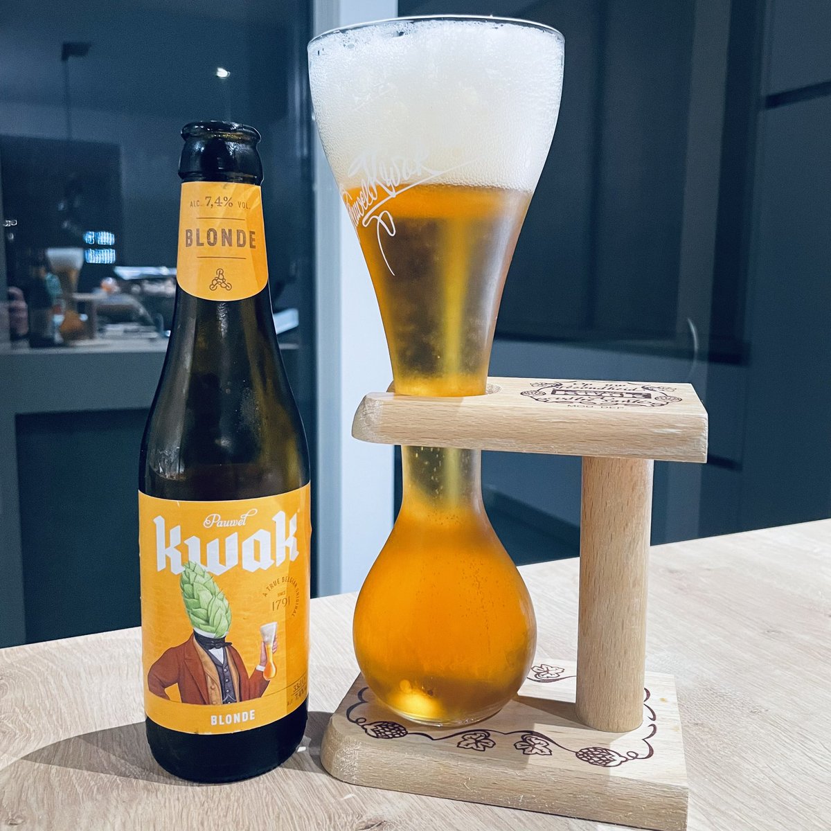 Belgian beer is the best #kwak #belgianbeer 🍻