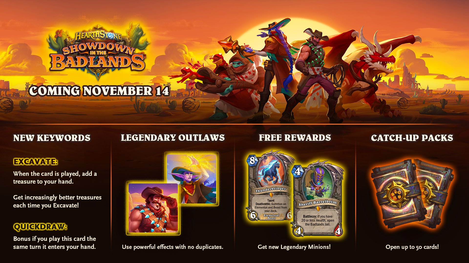 Hearthstone announces Showdown in the Badlands expansion!