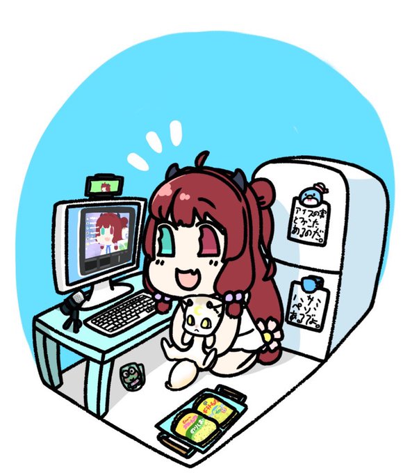 「髪飾り キーボード」のTwitter画像/イラスト(新着)