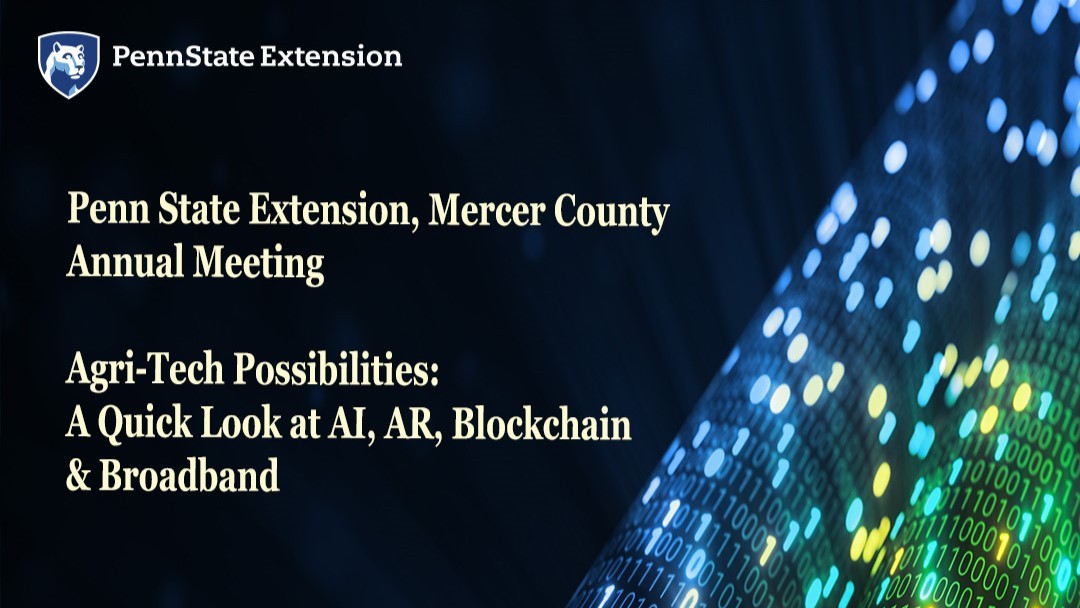 JimLadlee's tweet image. Thank you to the great volunteers &amp;amp; Extension staff at #PSUExtension, Mercer County last night! What a wonderful experience sharing a little about #artificialintelligence, #augmentedreality, #blockchain, &amp;amp; #broadband.    loom.ly/y3VwonI
