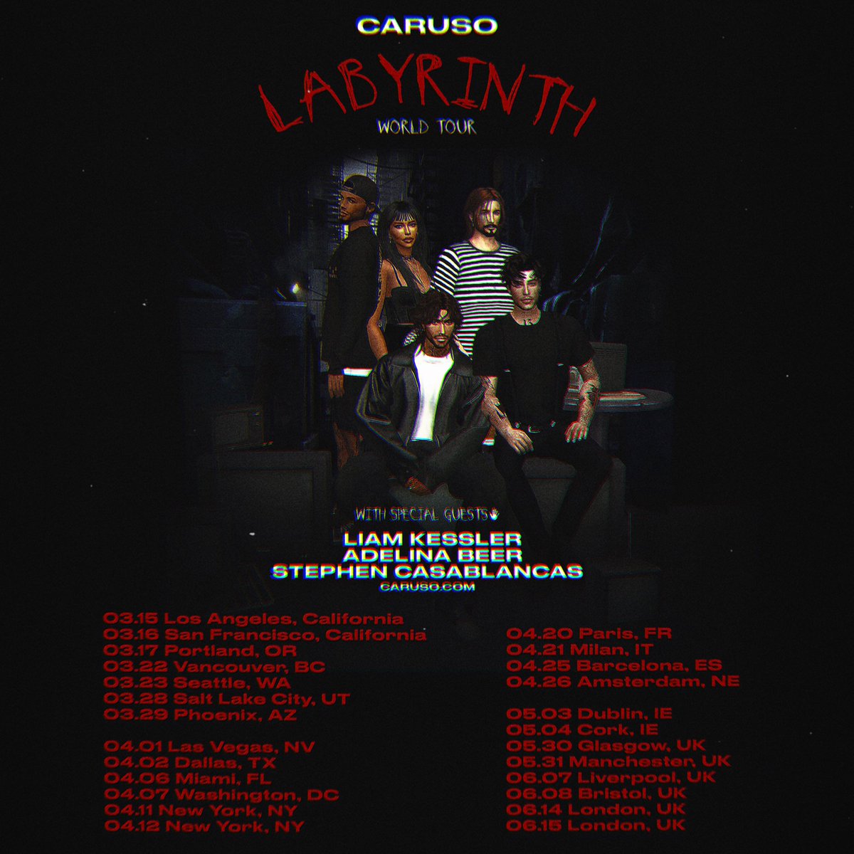 lukcaruso's tweet photo. LABYRINTH WORLD TOUR 2024.

see you there 🤘🏽😉 https://t.co/u0hQYYzoCT