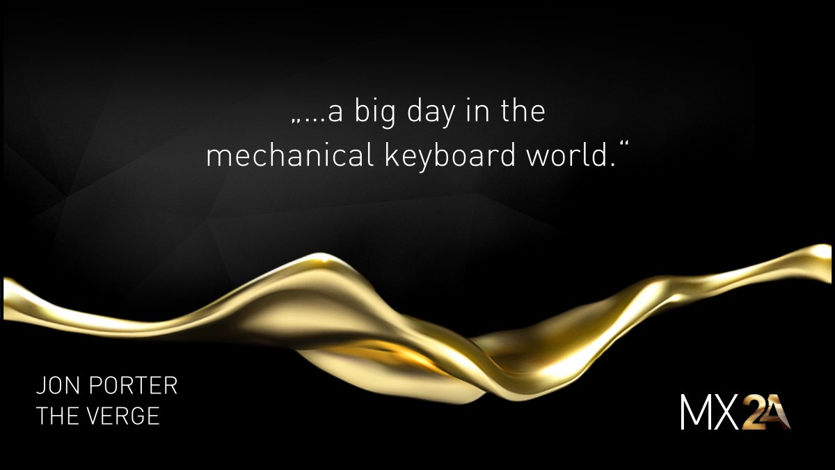 cherrymx's tweet photo. MX2A in the press and a little spoiler 👀 
Read the whole review by The Verge here: https://t.co/BQ7FRZ4xuj

And good news for all of you wanting to try the new switches: The first keyboard featuring MX2A will be released later this month! 🎉 

#mx2a #theNewGoldStandard https://t.co/yW8MPMwXEi