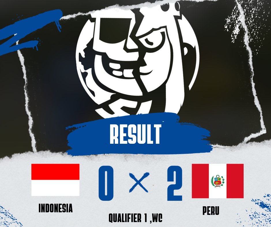 TCF Esport (@esports_indocr) on Twitter photo Hasil pertandingan kualifikasi piala dunia <a href="/CR_Supremacy/">Supremacy League</a>
Indonesia 0-2 Peru <a href="/SeleccionPE/">Selecciรณn Perรบ CR</a>
Anak petani membawa galah
Galah terbakar berwarna merah
Hari ini memang kalah
Tapi jangan pernah menyerah. Hasil pertandingan kualifikasi piala dunia <a href="/CR_Supremacy/">Supremacy League</a>
Indonesia 0-2 Peru <a href="/SeleccionPE/">Selecciรณn Perรบ CR</a>
Anak petani membawa galah
Galah terbakar berwarna merah
Hari ini memang kalah
Tapi jangan pernah menyerah.