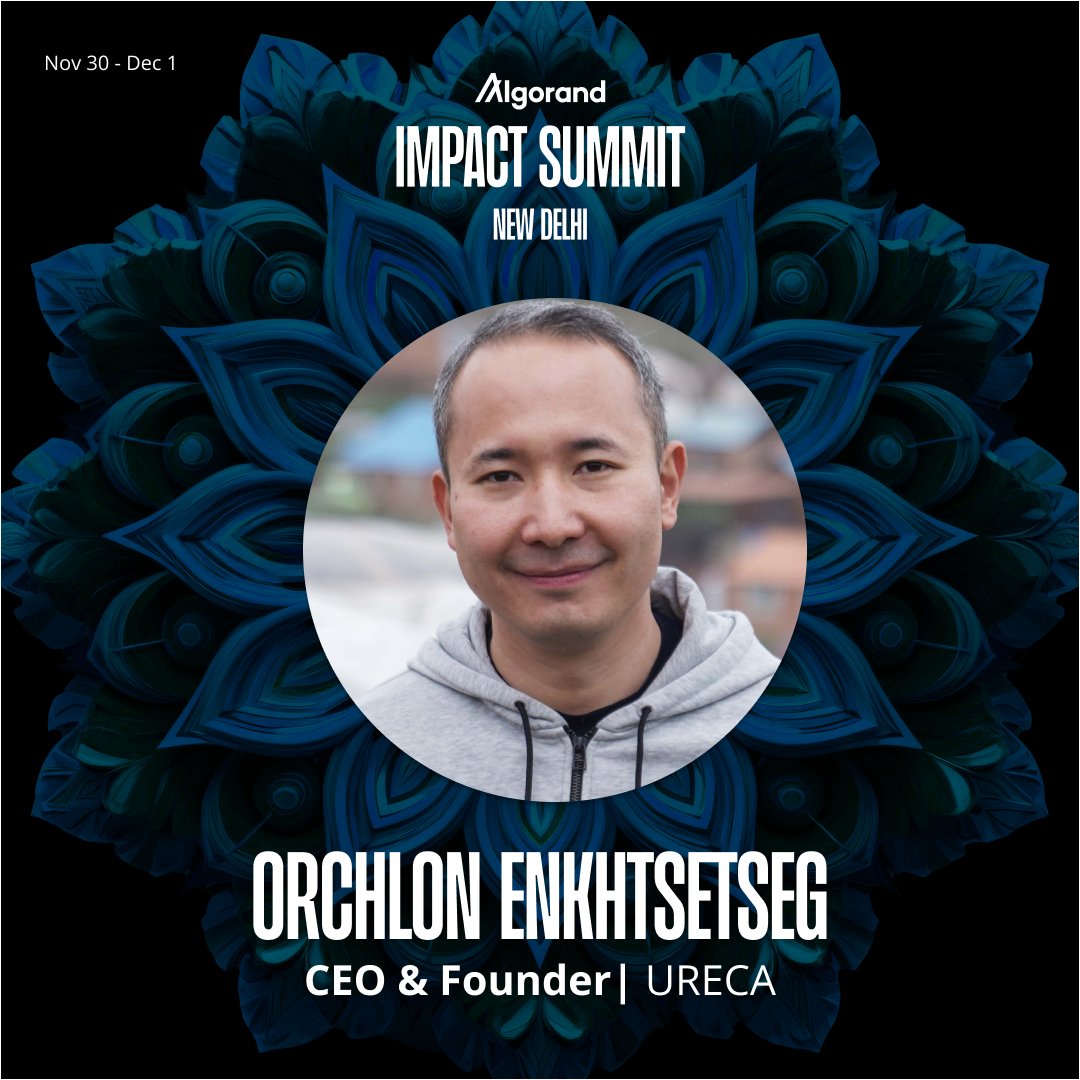 AlgoFoundation's tweet photo. 👋 Meet @orchlon_e.

He's the founder and CEO of @urecaofficial, an Algorand-powered carbon credit marketplace. Orchlon is also the vice chairman of the Business Council of Mongolia. https://t.co/uYDF9MjgMf