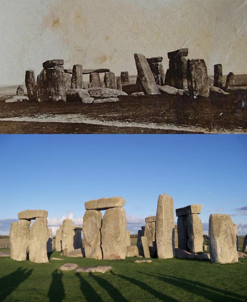 Then and Now: Stonehenge in 1877 and 2019. When most of the hundreds of thousands of visitors make their pilgrimage to Stonehenge on Salisbury Plain each year, they often believe they are gazing upon pristine 4,000-year-old remnants. However, the reality is quite different, as