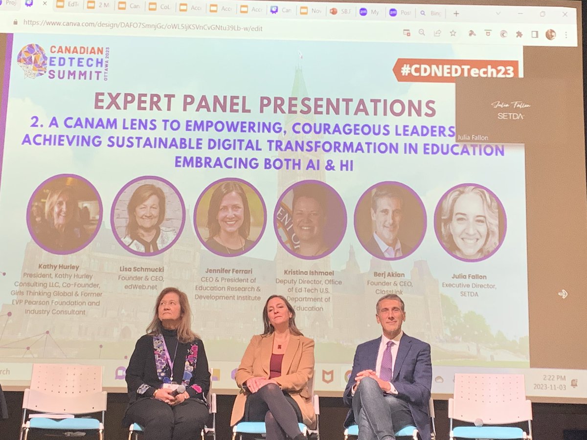 klewis_prieur's tweet photo. Looking to explore AI as a learning tool with students? Love the last #cdnedtech23 panelists’ suggestions-@edwebnet webinars (to learn more about AI), @canva @CharacterAI_app and @spotify weekly discover playlist! @ocsbDL https://t.co/8cyI3HA6fw