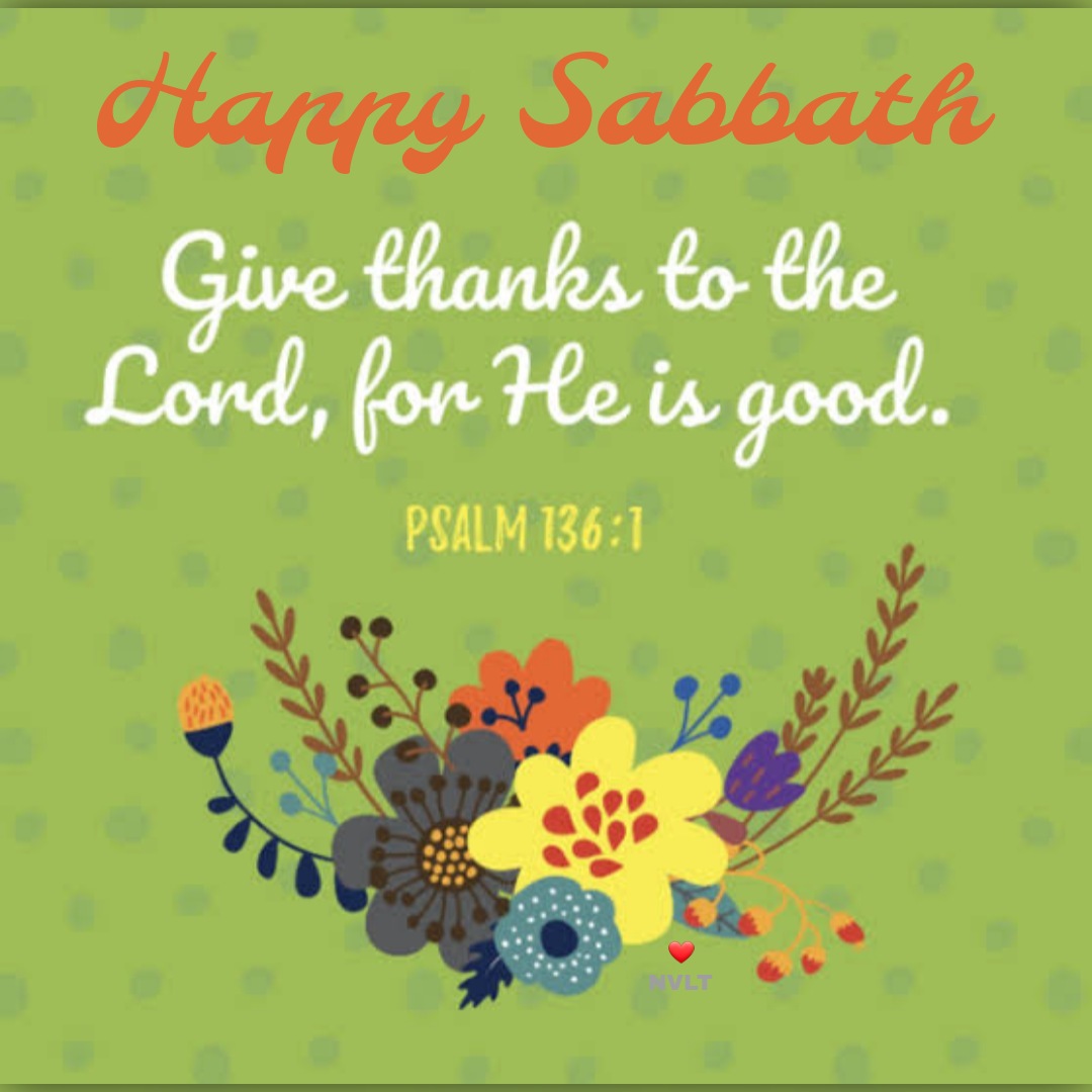 🙏🙏🙏❤️ ... #HappySabbath to YOU🤗💐

#GratefulAndBlessed