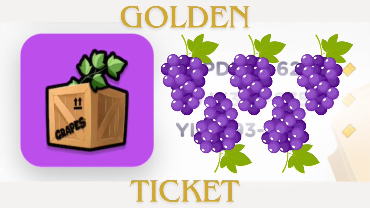 Chase (@chasenftz) on Twitter photo I have 3 GOLDEN TICKETS 🎟️ for the <a href="/JoinGrapes/">The GRAPES</a> and @JoinGrapeCoin community....
All you have to do is
Follow ME and the Grapes 🍇 accounts
❤️ + ♻️
Tag 2 #web3 homies in the comments
GL 🤝 I have 3 GOLDEN TICKETS 🎟️ for the <a href="/JoinGrapes/">The GRAPES</a> and @JoinGrapeCoin community....
All you have to do is
Follow ME and the Grapes 🍇 accounts
❤️ + ♻️
Tag 2 #web3 homies in the comments
GL 🤝