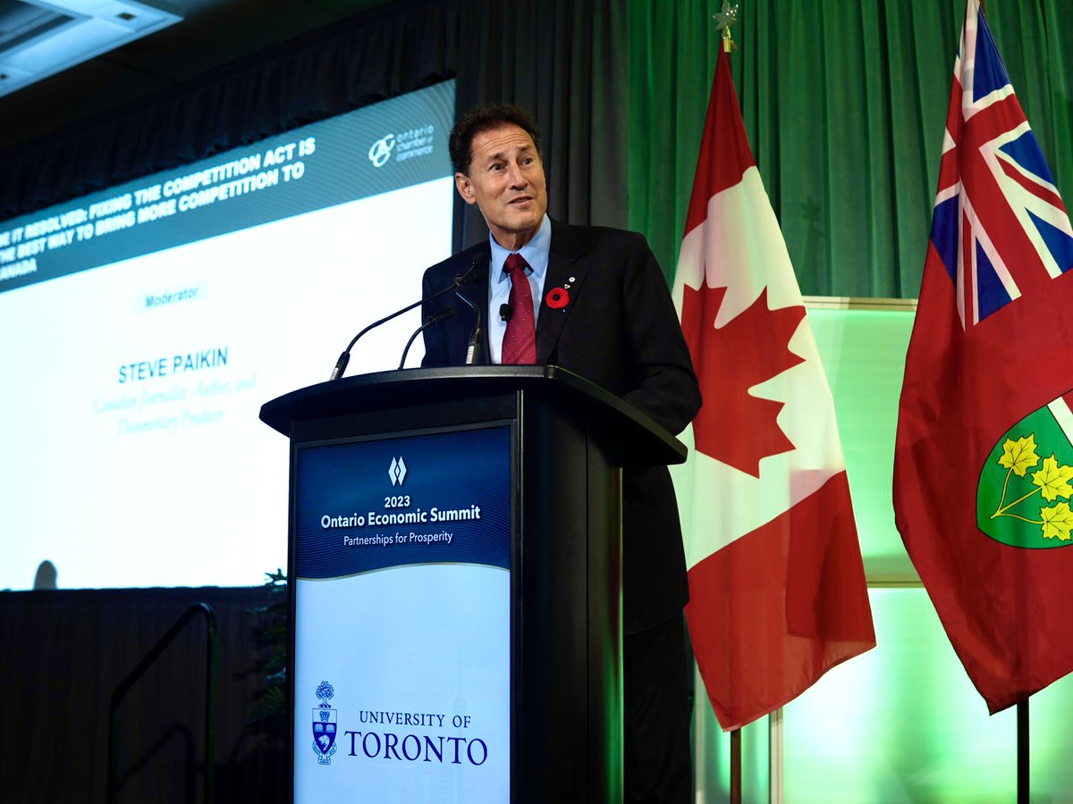 I had the pleasure of planning &amp; introducing our debate on whether fixing the Competition Act is the best way to bring more competition to Canada. Enormous thanks to <a href="/spaikin/">Steve Paikin</a>, <a href="/VassB/">Vass Bednar</a>, <a href="/RobinShaban/">Robin Shaban</a>, <a href="/RyanManucha/">Ryan Manucha</a>, &amp; <a href="/markschaan/">Mark Schaan</a> for engaging the entire audience in a thrilling debate