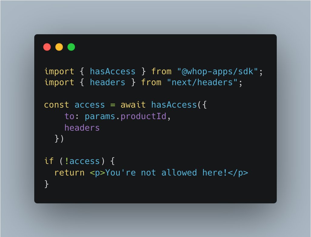 Whop Apps Example Code
