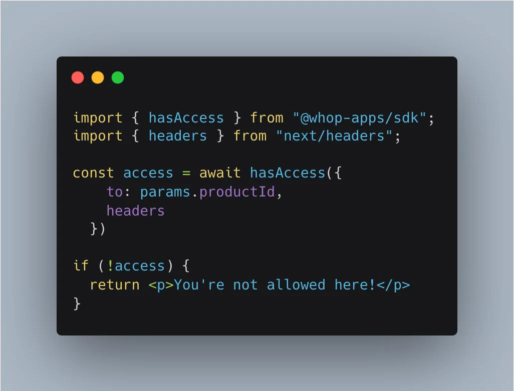 Whop Apps Example Code