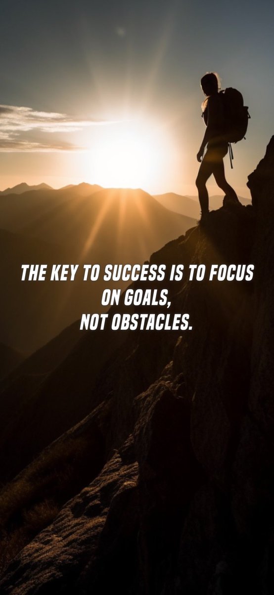 Miles4Education's tweet photo. The key to success is to focus on goals, not obstacles. #YourTimeisNear #FridayMotivation https://t.co/LzhkGQoR6U