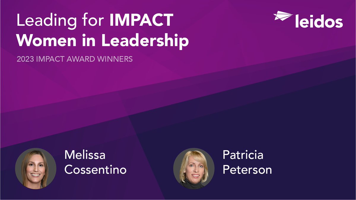 Congrats to Melissa Cossentino & Patricia Peterson, honored at the 6th Annual @FORUM_govcon Leading for IMPACT - Women in Leadership Conference #ForumImpactAwards, recognizing women creating a positive impact and leading organizations and mission-focused strategic programs 🏆