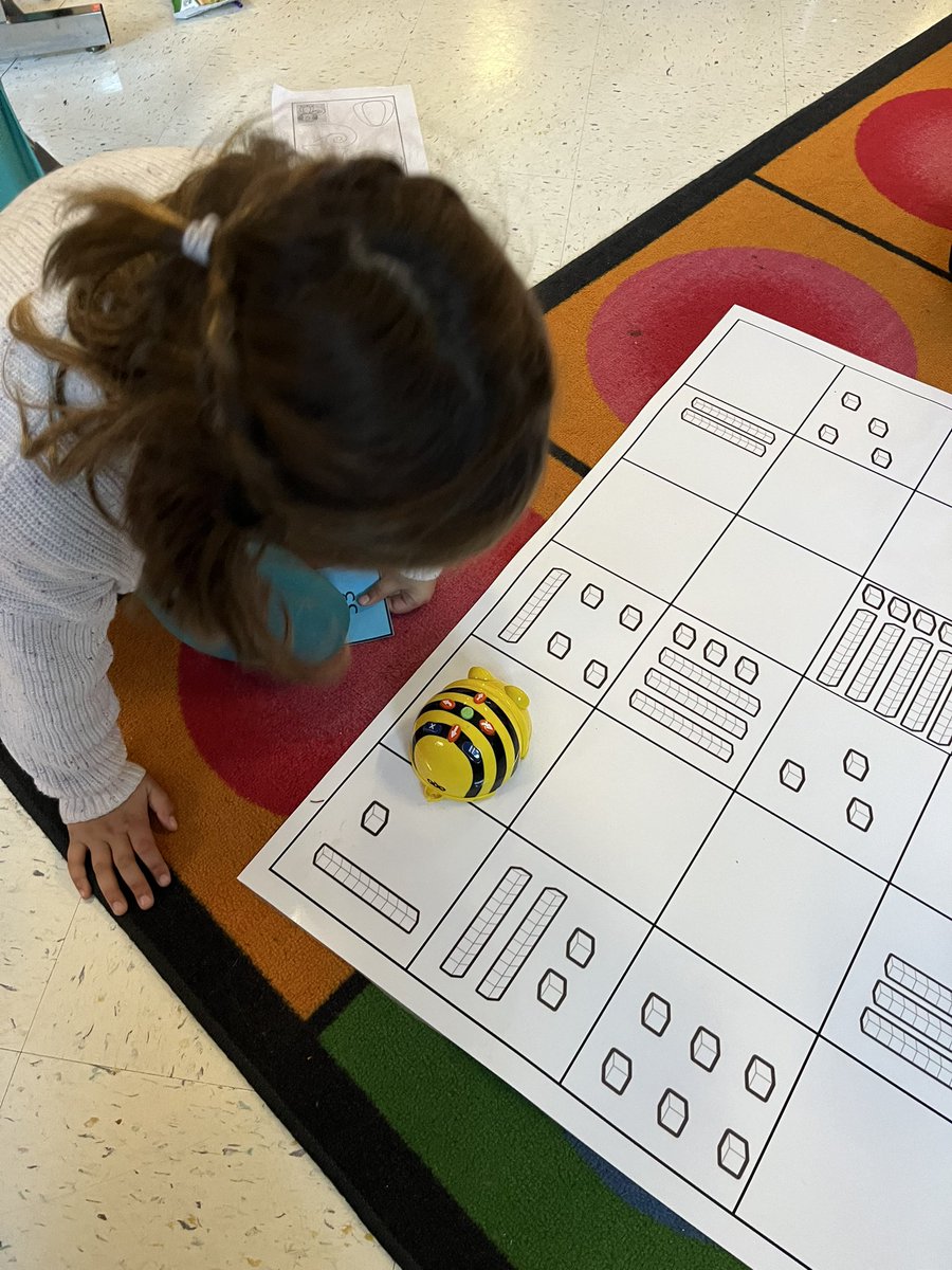 MrsALowe2's tweet photo. Students loved using the bee bots to code during math! If they didn’t get to the right space they would debug and work together to problem solve. 🧠💪🏼 https://t.co/7AgtNG0Rkp