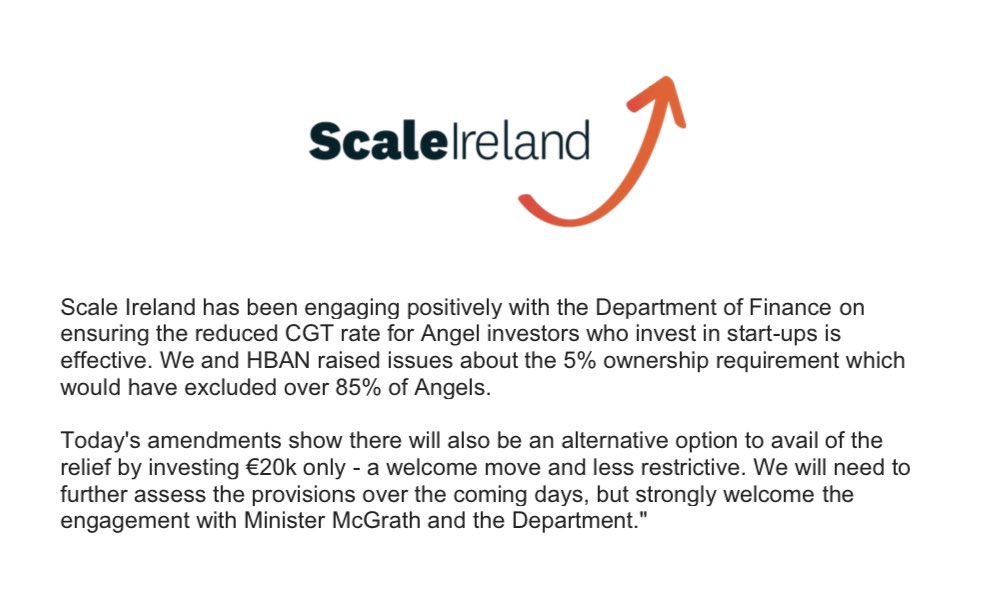 Scale Ireland (@scaleireland) on Twitter photo Scale Ireland has welcomed the publication of today’s amendments to the Finance Bill. Details as per attached.
<a href="/IRLDeptFinance/">Department of Finance</a> <a href="/HBANIreland/">HBAN</a> <a href="/mmcgrathtd/">mmcgrathtd</a> Scale Ireland has welcomed the publication of today’s amendments to the Finance Bill. Details as per attached.
<a href="/IRLDeptFinance/">Department of Finance</a> <a href="/HBANIreland/">HBAN</a> <a href="/mmcgrathtd/">mmcgrathtd</a>