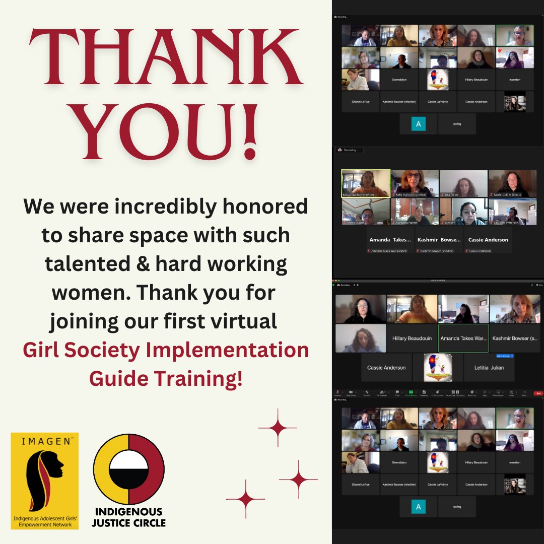 It's #NativeAmericanHeritageMonth! Recently, IJC hosted the first virtual training based on our new Native #Girl Society Implementation Guide. Learn more about them here: indigenousjc.org/girl-societies