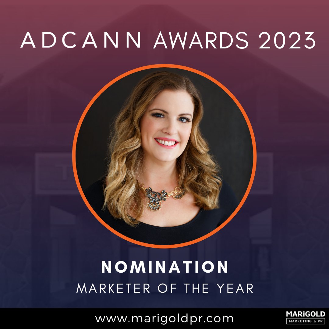 Marigold's CEO + Co-Founder <a href="/KatieEPringle/">Katie Pringle</a> has been nominated for <a href="/adcann/">ADCANN</a> 's Marketer of the Year!🎉

Thank you for the nomination!

Head to adcann.ca/awards to support Team Marigold. Voting closes Nov 30.